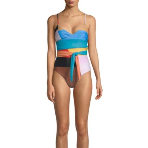mara hoffman isolde wrap one piece